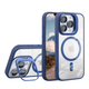 Чехол накладка TPU + PC + Metal Stand Case with MagSafe and Camera Lenses для iPhone 13 Pro dark blue - изображение 1