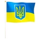 Флаг Украины с Гербом (20 шт в упаковке) 20x28 см, Сине-желтый - изображение 2