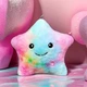 Плюшевая подушка для девочек Звезда Игрушка с ЛЭД подсветкой STAR разноцветная 35 см - изображение 4