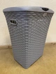Корзина для белья 50л ROTANGE серый металлик из пластика (Н56х33х42,5 см) Консенсус - изображение 3