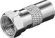 Перехідник антенний Goobay RF:F-Coaxial M/M адаптер прямий BigNut Cu(75.06.7319) - зображення 1
