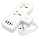 Сітковий підовжувач HOCO AC11A Voyage 2-position expansion socket(1C3A) White (6942007607063 ) - зображення 4