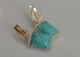Серебряные серьги Silverstyle с кабашонами 146с, цвет камня - бирюза - изображение 2