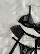 Комплект женского нижнего белья с гартерами SM22212DDSimply sexy черный М - изображение 4