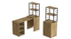 Стол-тумба трансформер Смарт 4/2 с этажеркой Ferrum-decor 1430x1450x600 Черный металл ДСП Дуб Артизан 16 мм (SMART412) - изображение 1