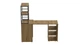 Стол-тумба трансформер Смарт 4/2 с этажеркой Ferrum-decor 1430x1450x600 Черный металл ДСП Дуб Артизан 16 мм (SMART412) - изображение 3