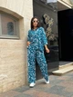 Жіночий прогулянковий костюм зі штапелю (сорочка + брюки) Uaclothes 54-56 Бірюзовий (like28226-84281359) - изображение 1