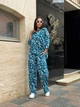 Жіночий прогулянковий костюм зі штапелю (сорочка + брюки) Uaclothes 54-56 Бірюзовий (like28226-84281359) - изображение 2