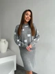 Женский вязаный костюм серого цвета 26938 42/46 - изображение 2