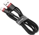 Kabel Baseus Cafule USB-A / Lightning 2.4A QC 3.0 1 m Czarno-czerwony (6953156274983) - obraz 1