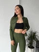 Жіночий костюм на бликавці (кофта + брюки) Uaclothes 42-44 Хакі (like26303-65061349) - изображение 3