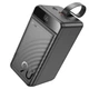 Повербанк HOCO J123D (Micro-USB/Type-C/iPhone, PD 20W/3USB QC3.0 22.5W/90000 mAh/LED) Black - зображення 2
