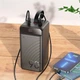 Повербанк HOCO J123D (Micro-USB/Type-C/iPhone, PD 20W/3USB QC3.0 22.5W/90000 mAh/LED) Black - зображення 4
