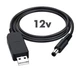 Кабель для роутера від повербанка USB 5V - DC 12V, 0.5А, 5.5х 2.1мм, підвищуючий, Black - зображення 3