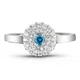 Серебряное кольцо с сапфиром нано Поляна К2093НС 16.5р. - изображение 2