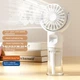 Вентилятор ручний акумуляторний Mini Spray Fan F4 із розпилювачем води Білий - зображення 2