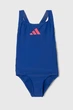 Дитячий купальник Adidas 3 Bars ST IQ3973 royal blue 140cm - изображение 1