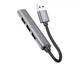 USB hub хаб HOCO HB26 на 4 USB порта USB 3.0*1+USB 2.0*3 серый до 1Tb - изображение 2