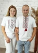 Футболка вишиванка біла вишита червоно-чорним хрестиком XL 01400 -XL - зображення 2