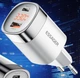 Зарядний пристрій Блок живлення для телефону Essager 33W PD Quick Fast Charge Блок зарядки для Samsung, iPhone, Xiaomi, Redmi, Huawei, Realme White - зображення 2