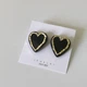 Сережки-серця "Midnight Heart" Honey Fashion Accessories чорний (120196) - изображение 5