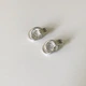 Серьги-кольца гвоздики Honey Fashion Accessories серебристый (12-195) - изображение 3