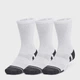 Набор мужских носков высоких Under Armour UA Performance Tech 3pk Crew 1379512-100 M 3 пары Белый (196883986750) - изображение 1