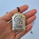 Автомобильная двухсторонняя икона ладанка Св. Семейство Св. Николай Серебро 925 пробы Позолота - изображение 5