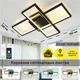 Управляемая светодиодная СМАРТ люстра ESLLSE SVEN 70W 3S 550x360x75мм Черная - изображение 2