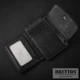 Мужской кожаный кошелек-ключница Bretton Black Edition, натуральная кожа, с кнопкой и отделением для карт PR-240731-39339 черный - изображение 4