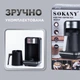 Кавоварка електрична для дому 550 Вт 250 мл, турка електрична Sokany SK-0137 чорний з хромом SK0137 - зображення 5
