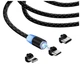 Дата кабель USB 3в1 (Lightning+MicroUSB+Type-C) Magnet only charge ColorWay (CW-CBUU020-BK)[17066] - изображение 3