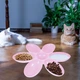 Пластикова миска для корму та води "Flower" 6в1 антиковзаюча поїлка - миска для вигодовування кошенят / цуценят, рожева "G" (88088966) - зображення 5