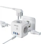 Фільтр розгалужувач з вимикачем, 3 розетки 3 USB-A 1 USB Type-C, Білий, LENCENT - изображение 2
