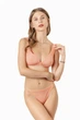 Комплект женский бюстгальтер с мягкой чашкой и стринги из сеточки Felisiya Lingerie Оранжевый 2007+221-1484c L - изображение 3
