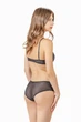 Бюстгальтер-топ жіночий з сіточки в смужку Felisiya Lingerie Чорний 2002-170п M - зображення 4