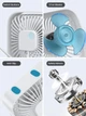 Портативный мини-вентилятор Topk K50 USB charging 360° rotating White - изображение 4