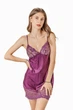 Нічна сорочка жіноча з мікрофібри та мережива Felisiya Lingerie Сливове вино 138-076 L - зображення 2