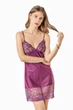 Нічна сорочка жіноча з мікрофібри та мережива Felisiya Lingerie Сливове вино 138-076 L - зображення 3