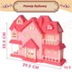 Кукольный дом Bay DReamy двухэтажный игрушка-зайчонок, аксессуары, животные Розовый (6679) - изображение 2