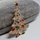 Новогодняя брошь Анна Ясеницька "Christmas tree 2", золотистый, разноцветный, 5,5х4 см - изображение 2