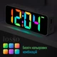 Часы электронные настольные LOSSO Premium MULTICOLOR с LED подсветкой белые - изображение 9
