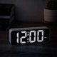 Часы электронные настольные LOSSO Premium BASIC с LED подсветкой белые - изображение 10
