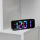 Часы электронные настольные LOSSO Premium MULTICOLOR с LED подсветкой черные - изображение 2