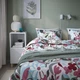 Комплект постельного белья пододеяльник и 2 наволочки IKEA KORSKOVALL 005.753.09 разноцветный/цветочный узор, 200х200/50х60 см - изображение 3