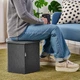 Пуф з ящиком IKEA KJUGE 905.319.00 книса темно-сірий - зображення 5