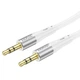 Кабель силиконовый НОСО UPA22 3.5 mm - 3.5 mm Silicone AUX adapter 1 метр белый - изображение 1