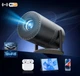 Проектор Salange P300 8K AVI Android11 ​​2,4G/5G WiFi BT5.1 Smart TV с поворотом на 180° Black - изображение 2