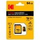 Карта памяти Kodak MicroSDXC UHS-I U3 V30 A1 64GB Class 10 90MB/S + SD адаптер 530 - изображение 1