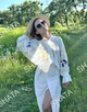 Жіноча блузка з вишивкою "Ластівки" S (44-46) біла (5770) - изображение 2